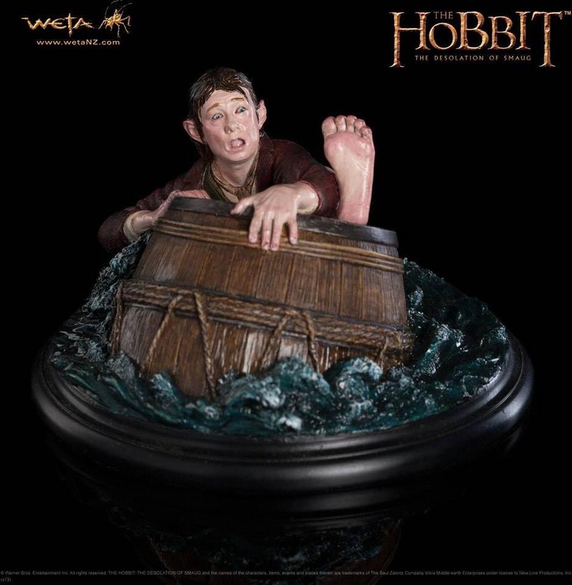 The Hobbit The Desolation of Smaug Statue Bilbo Baggins Barrel Rider 7