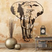 Muursticker - Olifant - 57x70 - Zwart