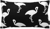 Black & White Flamingo Kussenhoes | Katoen/Polyester | 30 x 50 cm