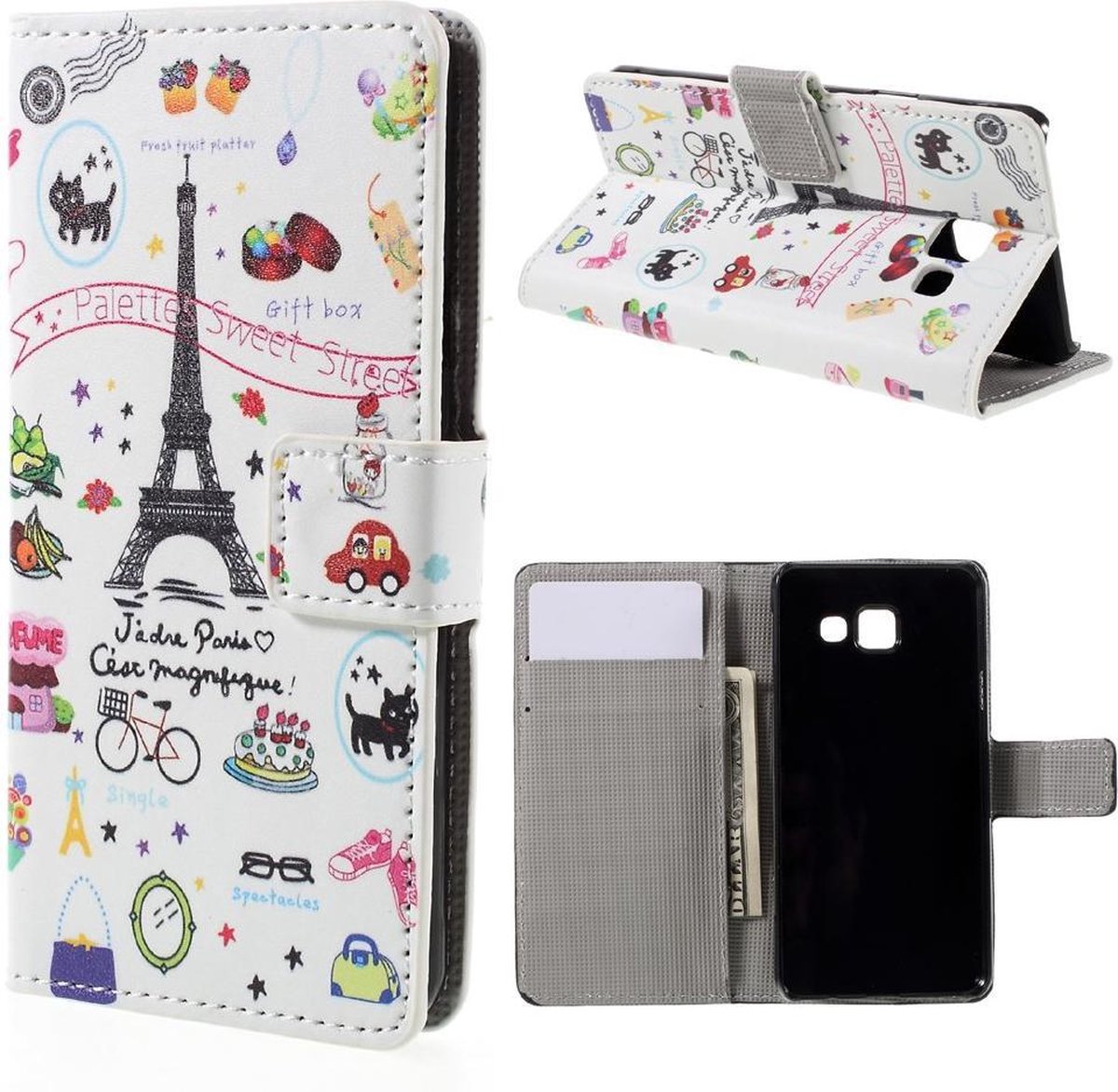 Samsung galaxy A3 (2016) Parijs eiffeltoren agenda wallet hoesje