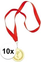 Prix sportifs - 10x médailles d'or premier prix sur un ruban rouge