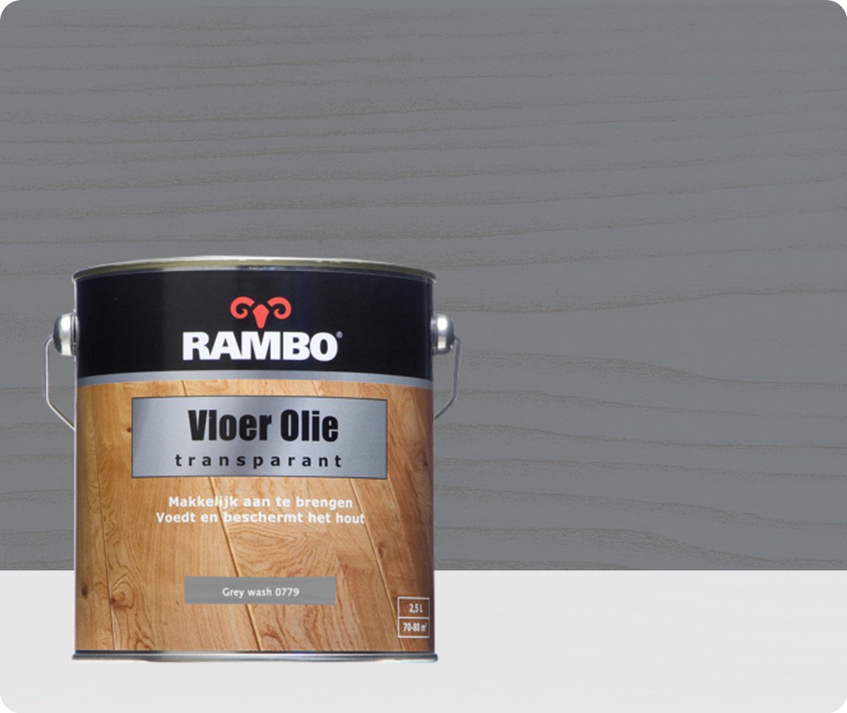 Rambo vloer olie transparant grey wash 779 2,5 l