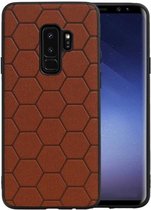 Bruin Hexagon Hard Case voor Samsung Galaxy S9 Plus