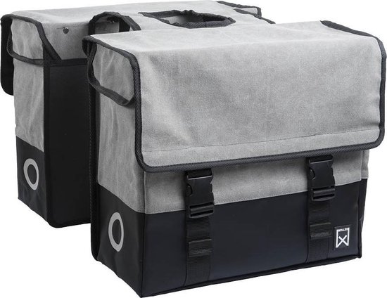 Dubbele Canvas Plus Tas 30 L Grijs/Matzwart