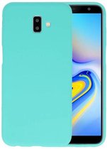 Bestcases Color Telefoonhoesje - Backcover Hoesje - Siliconen Case Back Cover voor Samsung Galaxy J6 Plus (2018) - Turquoise