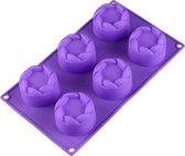 Kitchen Princess - Siliconen Bakvorm Cupcake Koekjes Vulkaantjes - 6 Stuks