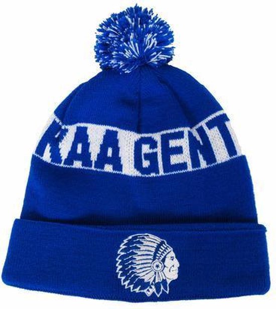 Kaa Gent Muts Pompom Logo Blauw Bol Com