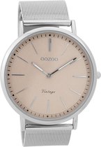 OOZOO Vintage Zilverkleurig/Taupe horloge  (44 mm) - Zilverkleurig