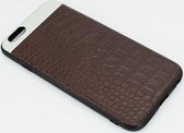Hard Back Cover Case voor Apple iPhone 6/6S - Croco Print - Bruin
