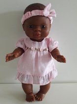 Poppenkleding Zomerjurk + Hoofdband Mini Mommy Roze Meisjes 33-37 Cm