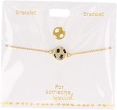 Armband Voetbal, gold plated