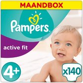 Pampers Active Fit - Maat 4+ (Maxi+) 9-18 kg - Maandbox 140 Stuks - Luiers