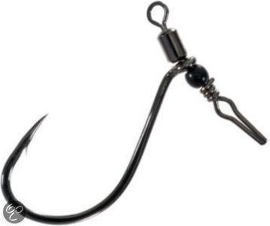 Gamakatsu Swivel Shot Hooks - Black - Haakmaat 2/0 - Dropshot Haak - Zwart van Merkloos — afbeelding 5