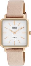 OOZOO Vintage series - Rosé gouden horloge met zacht roze leren band - C9945 - Ø29