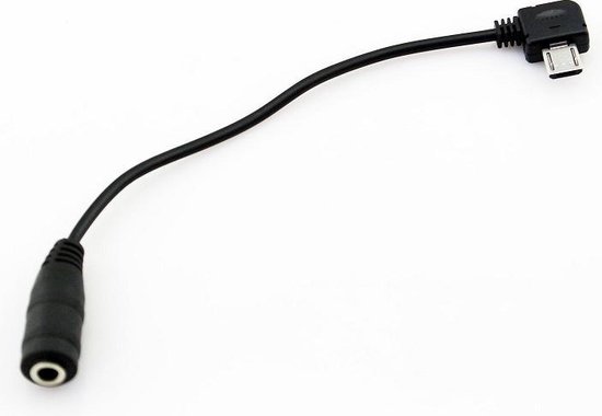 Dolphix - Micro USB (male) naar audio jack 3.5mm (female) kabel – 15 cm -  Zwart | bol.com