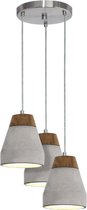 EGLO Tarega Hanglamp - E27 - 3 Lichts - Bruin, Grijs - concrete