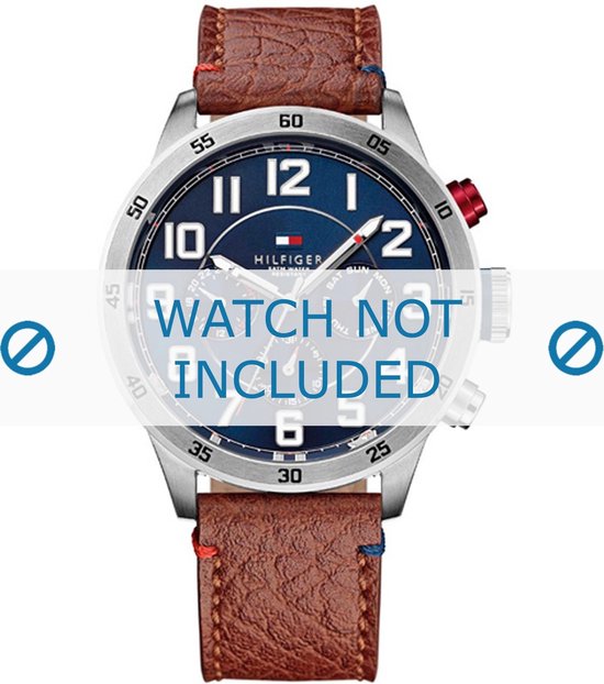 Horlogeband Tommy Hilfiger TH-248-1-14-1685 / TH679301739 Leder Bruin 22mm  | bol.com