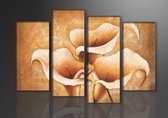 Bloemen - Canvas Schilderij Vierluik 130 x 80 cm