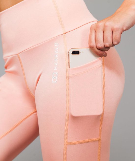 Marrald High Waist Pocket Sportlegging | Roze - XS dames yoga fitness van Marrald — afbeelding 5