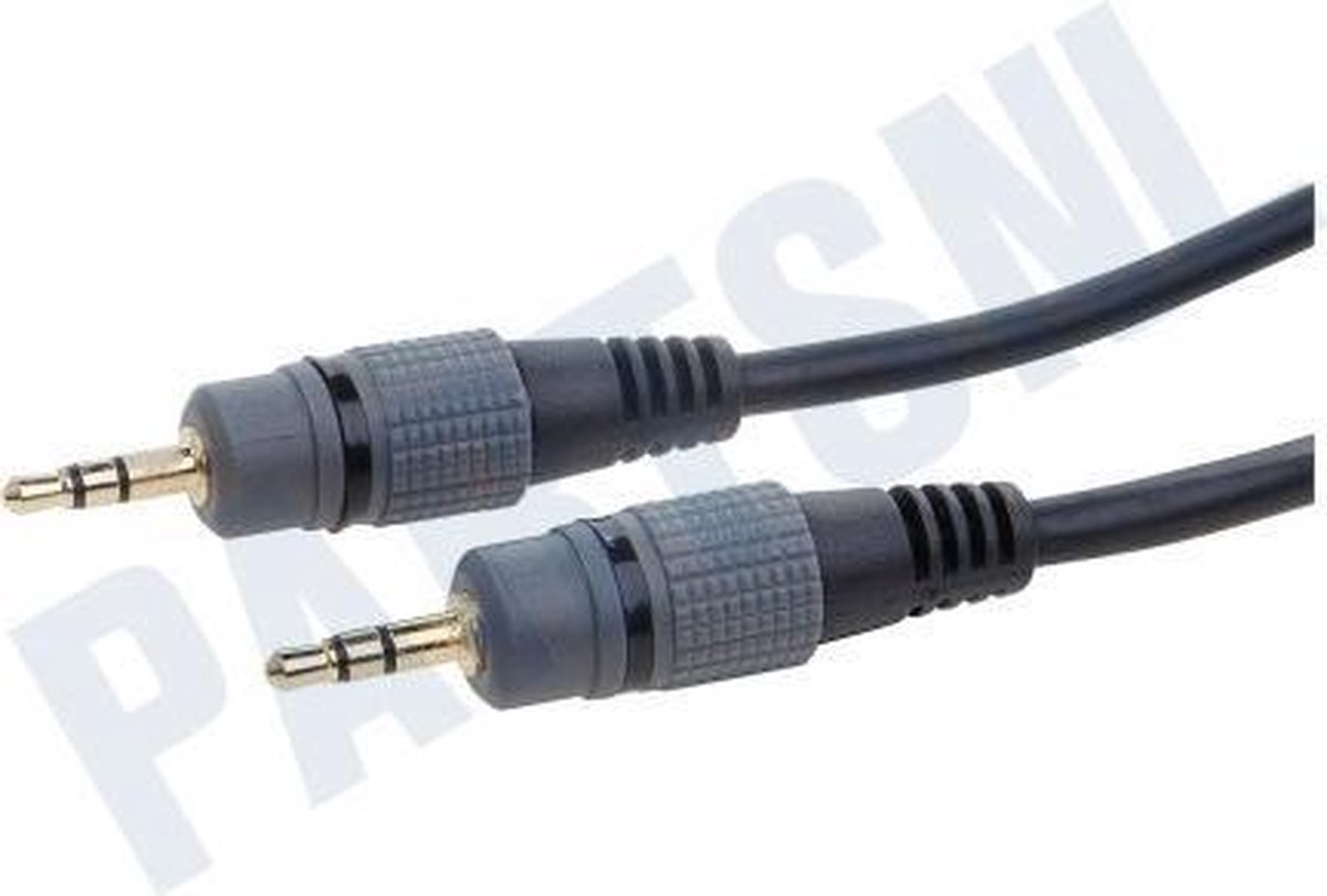 Jack Kabel 2x 3.5mm Stereo Male, 1.2 meter, Verguld