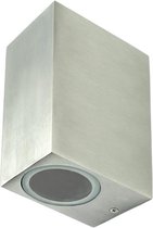 Tuin Lamp Boston Zilver Vierkant - 2x GU10 - Long