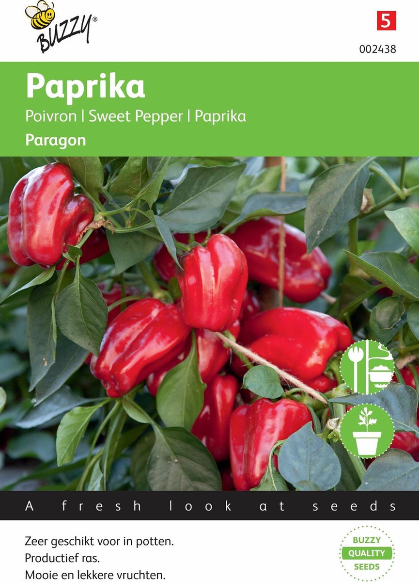 Buzzy Zaden Paprika Snack Patio - rood - Paragon