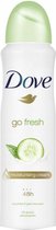 Dove Go Fresh Cucumber Deodorant Spray - Anti-transpirant Deodorant Spray voor Vrouwen -  Mild Alcoholvrij - 150ml - 1 stuk
