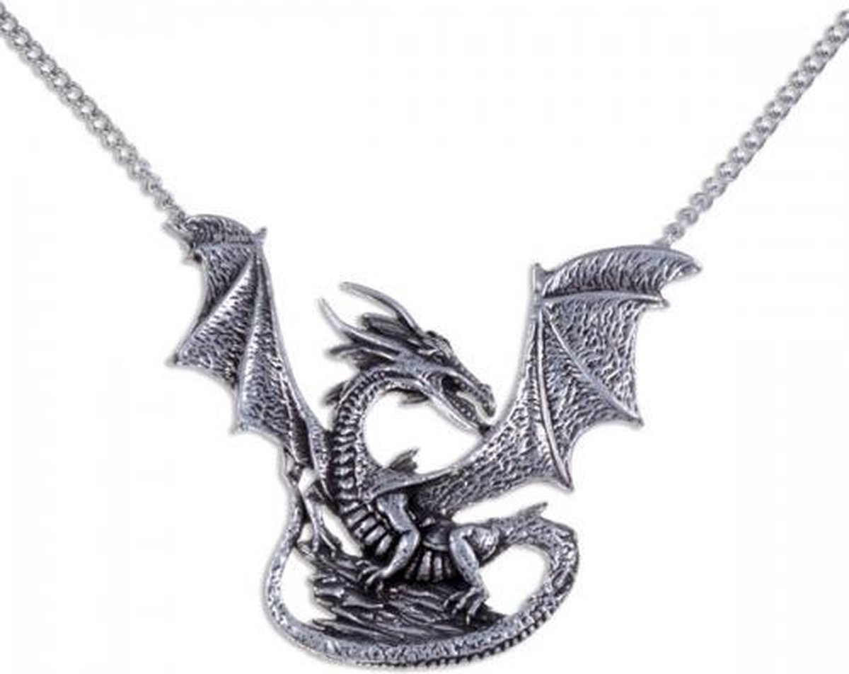 Rots draak hanger  , fantasy hanger (PN86)