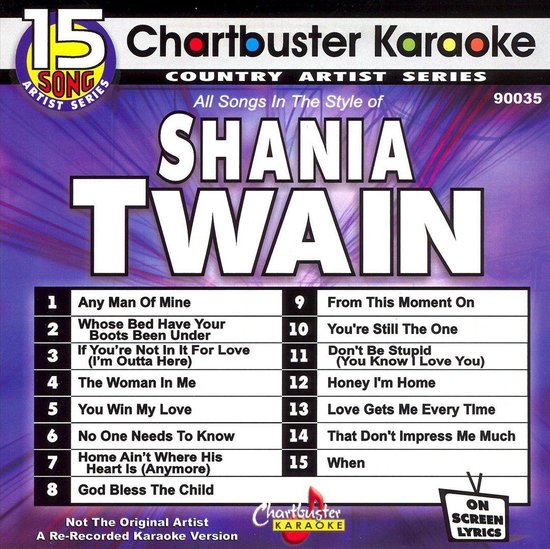 Chartbuster Karaoke Shania Twain, Vol. 1, Karaoke CD (album