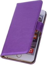Paars PU leder Glanzend bookcase Smartphonehoesje voor de iPhone 6