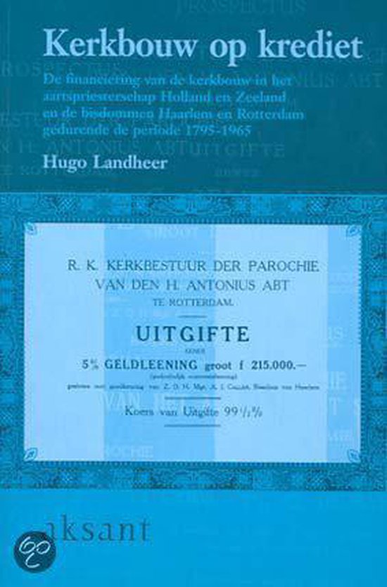 Cover van het boek 'Kerkbouw op krediet / druk 1' van H. Landheer