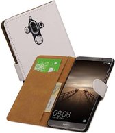 Bookstyle Wallet Case Hoesjes Geschikt voor Huawei Mate 9 Wit