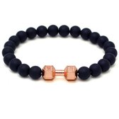 Memphis kralen armband Onyx Dumbbell Rose