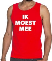 Ik moest mee tanktop / mouwloos shirt rood heren 2XL