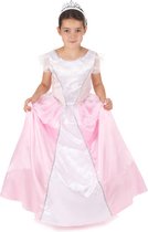 LUCIDA - Roze en witte prinsessen kostuum voor meiden - S 110/122 (4-6 jaar)