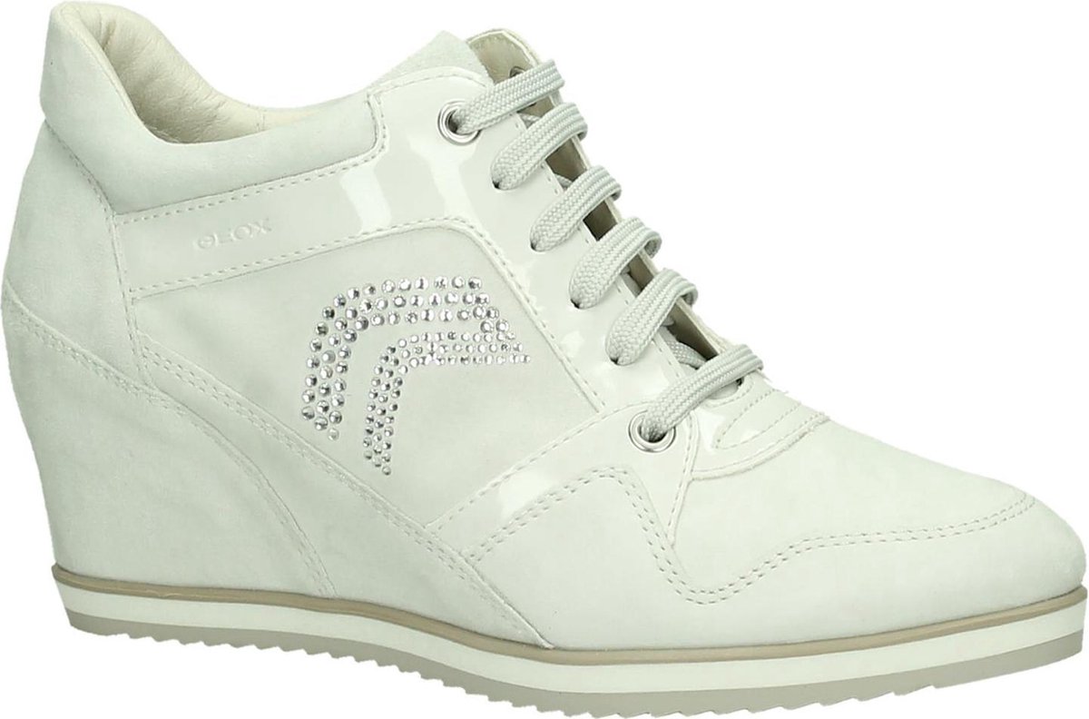 Geox - D 5454 A - Sneaker met sleehak - Dames - Maat 38 - Beige - 1002 -Off  White... | bol.com
