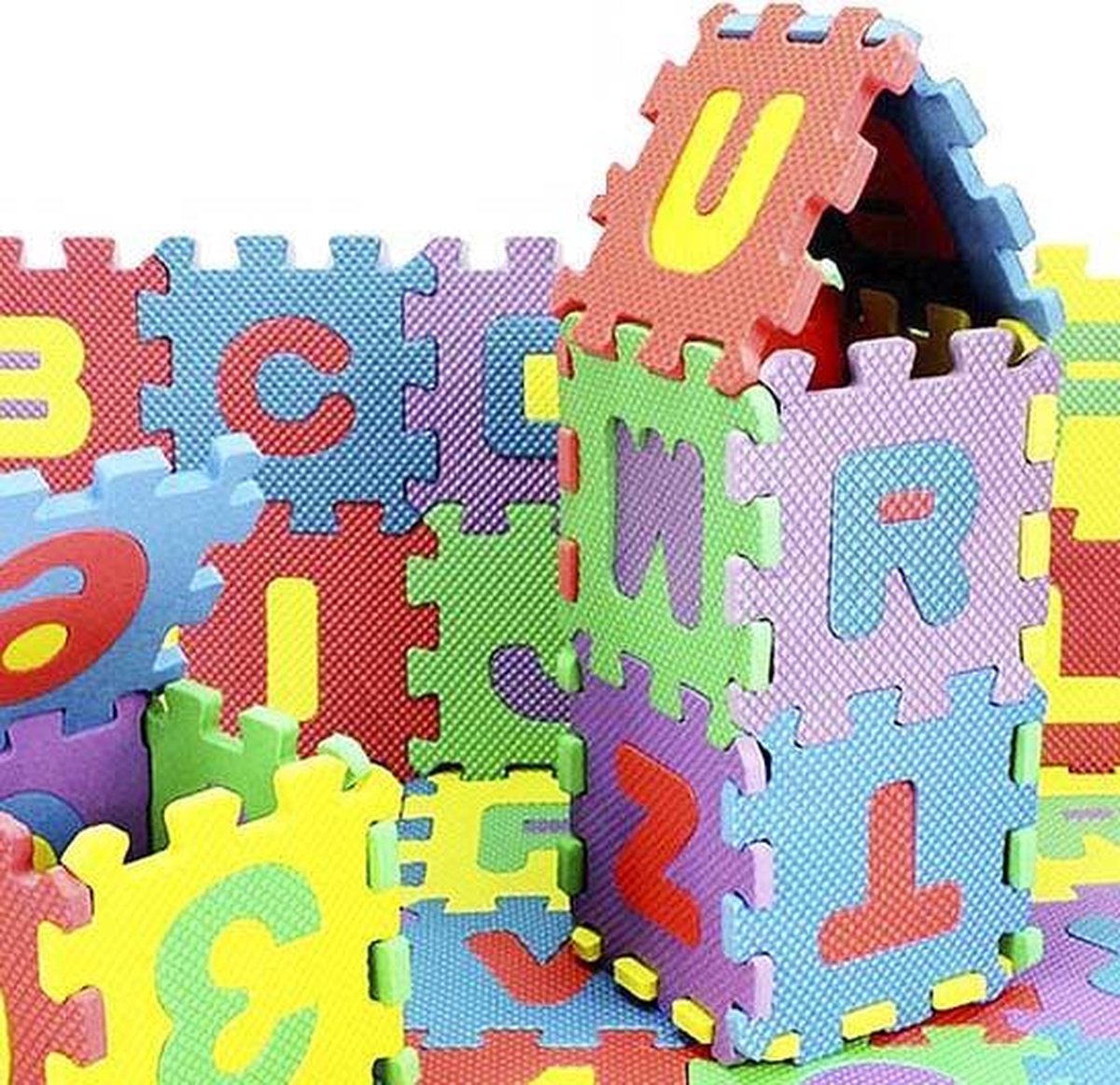 Foam puzzel mat alfabet en cijfers 36 stuks