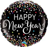 Qualatex - Folieballon Happy New Year confettiprint