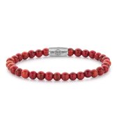 Rebel&Rose armband - Red Delight - 6mm