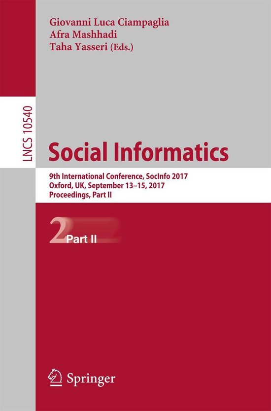 Springer Nature Proceedings Computer Science 2 - Social Info ... - cover