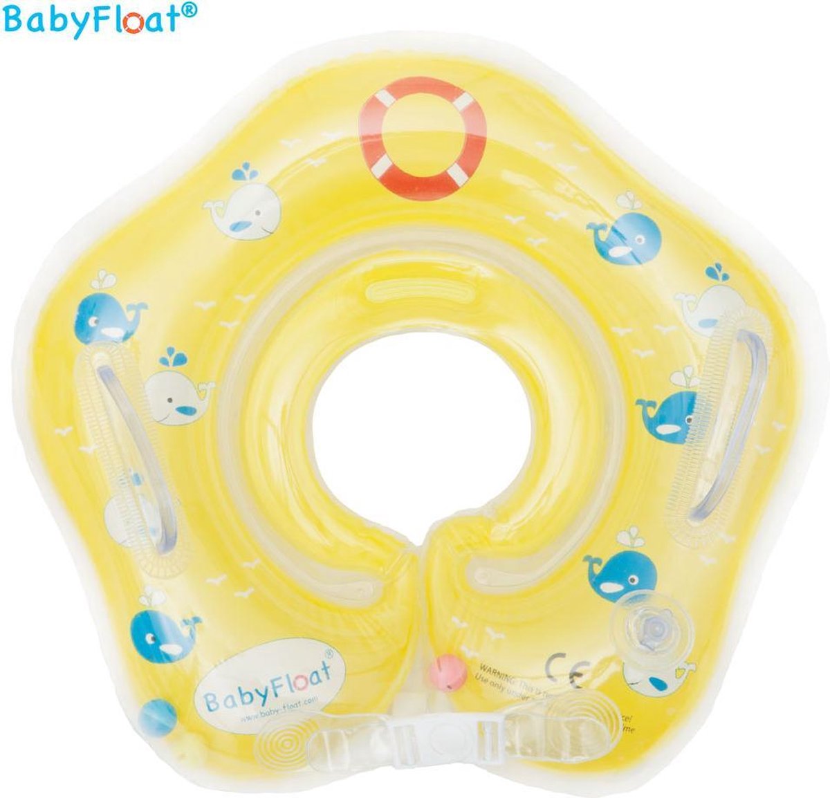 BabyFloat ® Zwemband Nek Baby - Baby Swimmer - Yellow - Whale | bol.com