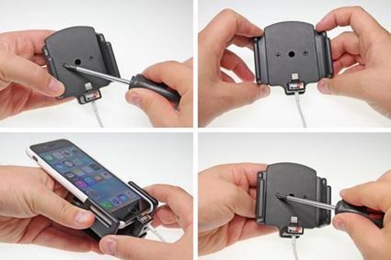 Brodit verstelbare houder Apple iPhone 7/8/X/Xs met kabelbevestiging - Brodit