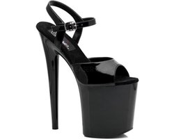 Pleaser - FLAMINGO-809 Sandaal met enkelband, Paaldans schoenen - Paaldans schoenen - 40 Shoes - Zwart