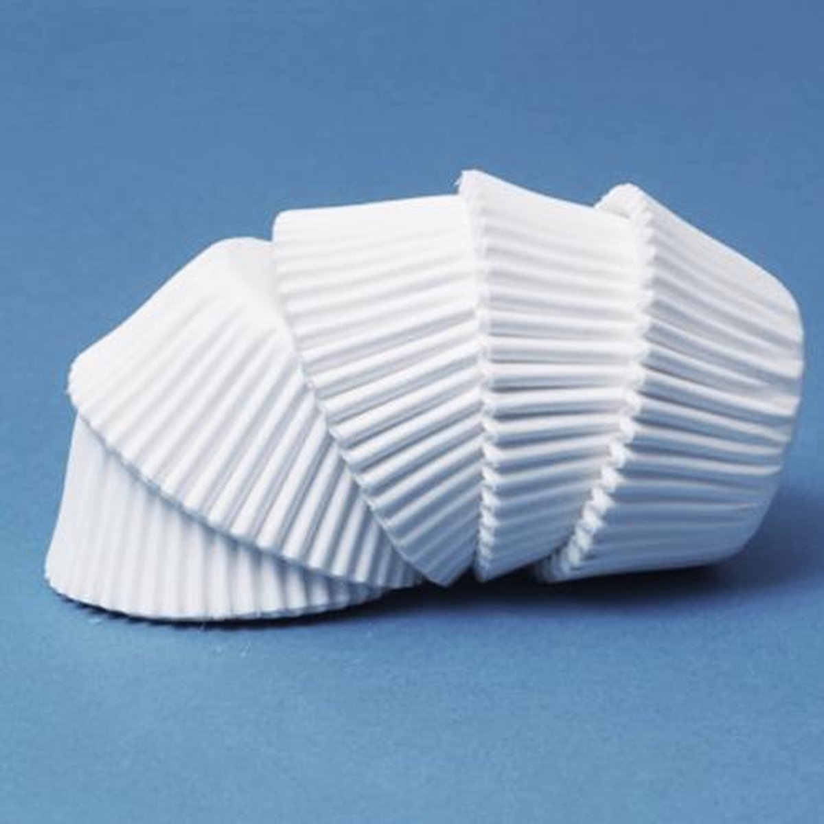 Papieren mini cupcake vormpjes wit, set van 100 - PME Cake Ltd