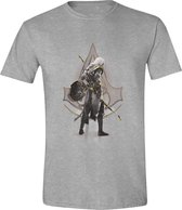 Assassin's Creed: Origins - Character Stance Men T-Shirt - Grijs Melange - Maat XL