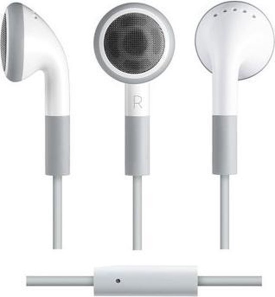Oortjes microfoon knopje Earphone oortjes iPhone iPod wit | bol.com
