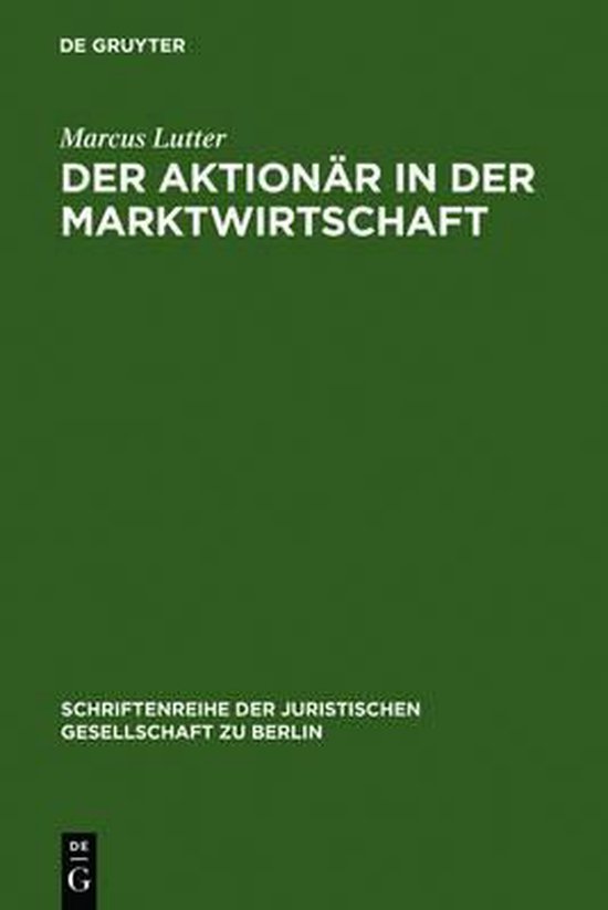 Foto: Schriftenreihe der juristischen gesellschaft zu berlin der aktion r in der marktwirtschaft