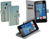 Smile design TPU bookcase Smartphonehoesje voor Microsoft Lumia 650 wallet case