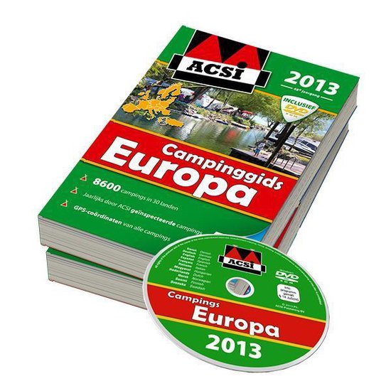 Cover van het boek 'ACSI Campinggids Europa 2013  / Deel 1 en 2 + DVD'