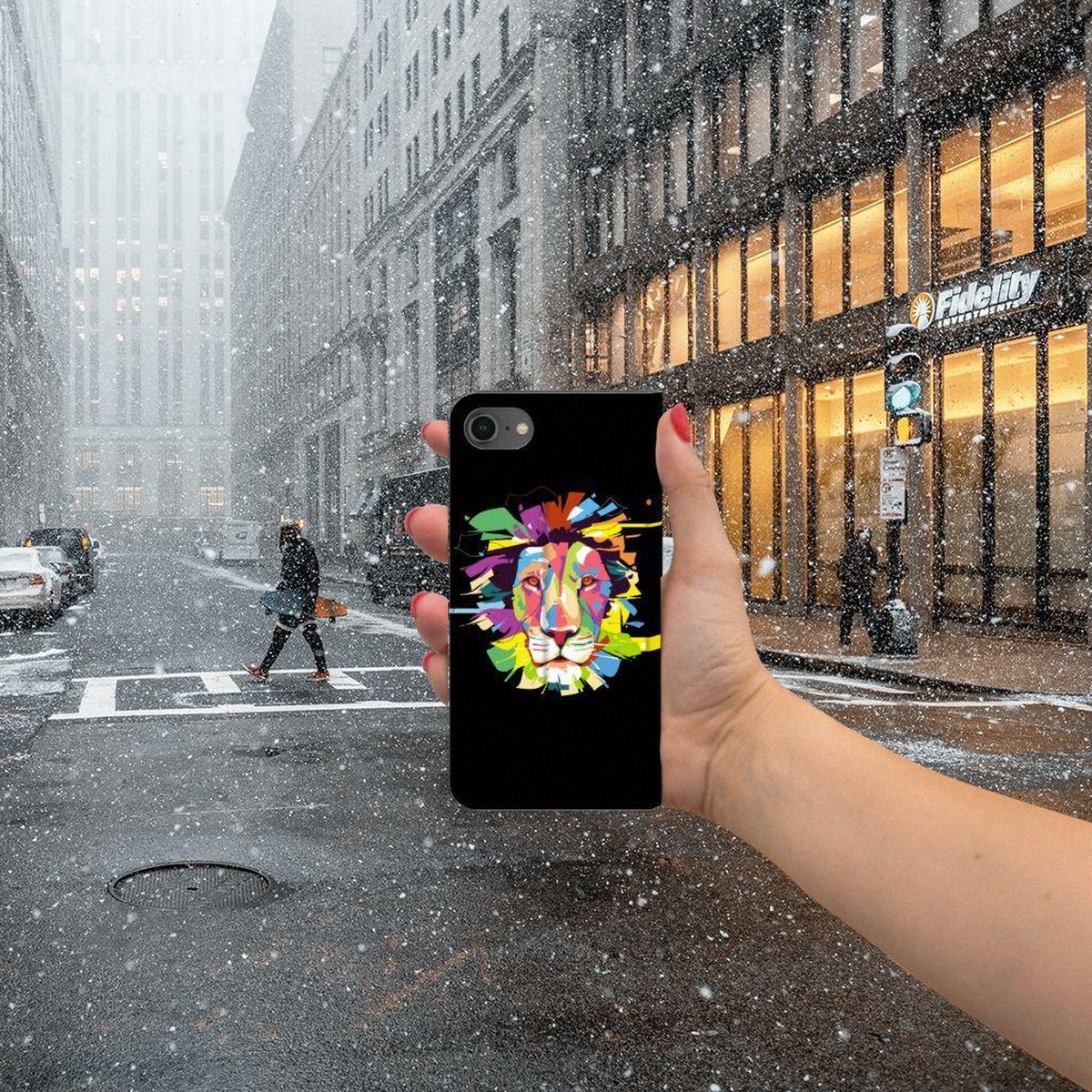 iPhone 7 | 8 | SE (2020) | SE (2022) Magnet Case Lion Color — cadeau in Cadeau-ideeën - foto 8
